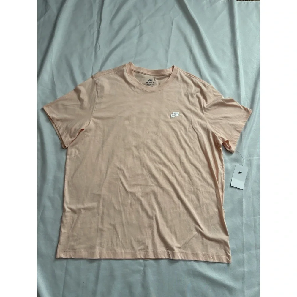 NEW Nike The Nike Tee Peach Crew Neck Short Sleeve T Shirt 2XLARGE AR4997-664 - Picture 4 of 10